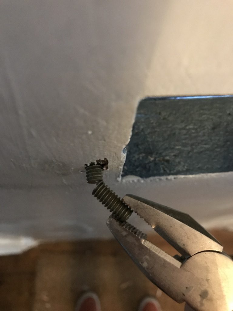Cutting the letterbox screws to size