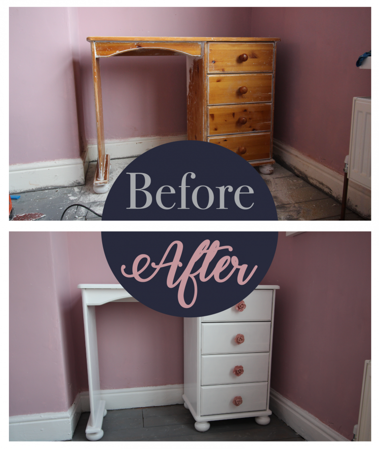 How to upcycle an old dressing table • Turning a House into a Home