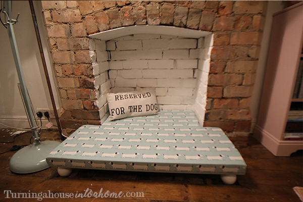 Fireplace dog bed