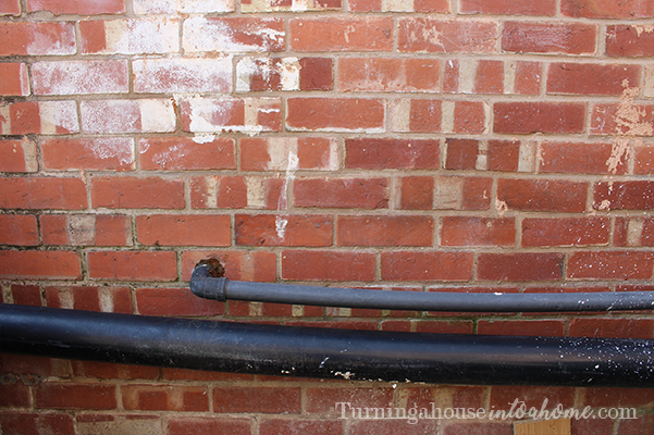Outdoor pipework before